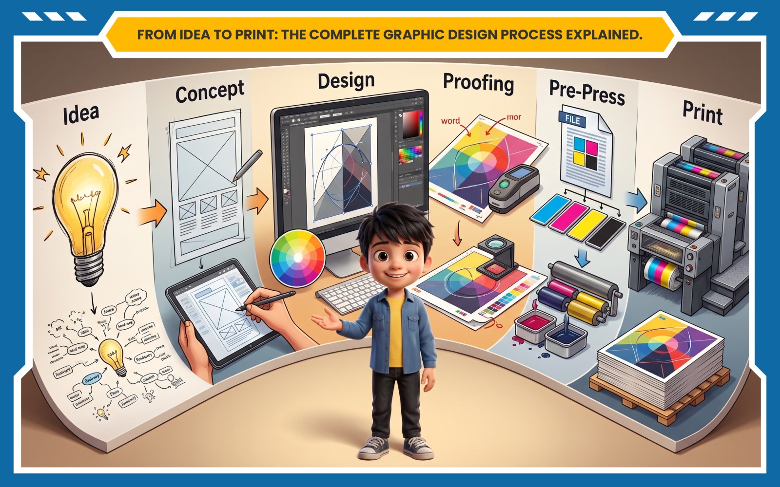 From Idea to Print: The Complete Graphic Design Process Explained